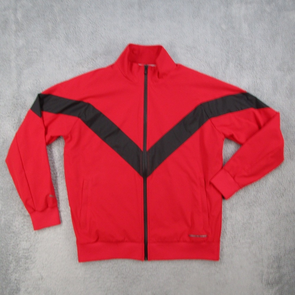 Porsche Design x Puma Mens Red Black Chevron Track Jacket 531980-12 L